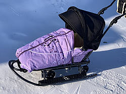 Санки трансформер на колесах з штовхачем VIP Rasper Delux 7в1 (овчина)