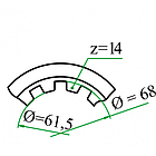 Диск зчеплення муфти ВОМ ЮМЗ-6 (жорсткий), фото 3