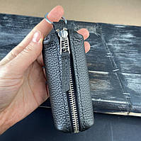 Шкіряна ключниця ручної роботи колір коричневий Tsar.store H-12 з ручним швом кріплення кільце