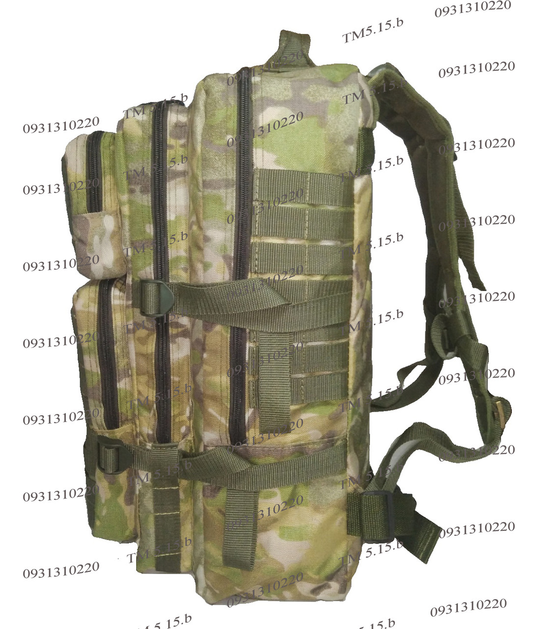 Тактический, штурмовой супер-крепкий рюкзак 38 литров мультикам - фото 5 - id-p2044727270