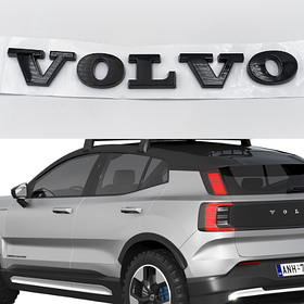 Емблема напис VOLVO (Вольво) Чорний глянець 58 x 6 cm