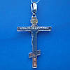 Срібний хрест з об'ємним розп'яттям, 10 грамів, фото 10