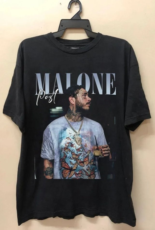 Футболка чорна LOYS реп Post Malone XS