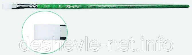 Пензель синтетика плоска перлова, для роботи з Ариловими фарбами серія 1P2G, №6