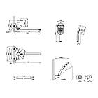 Змішувач для ванни довге злиття, змішувач на умивальник низький і кран для кухні Qtap білий із латуні, фото 6