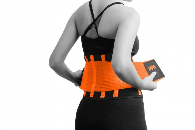 Пояс компресійний MadMax MFA-277 Slimming belt Black/neon orange M, фото 1
