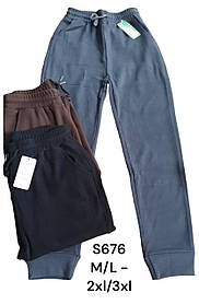 Махрові штани жіночі оптом, M/L-2XL/3XL pp,  № Hay-S-676