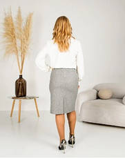 Спідниця жіноча тепла "Ярослава" сірого кольору розміри від 42 до 54, фото 2