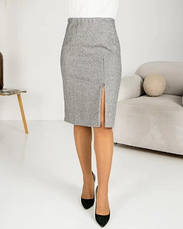 Спідниця жіноча тепла "Ярослава" сірого кольору розміри від 42 до 54, фото 4