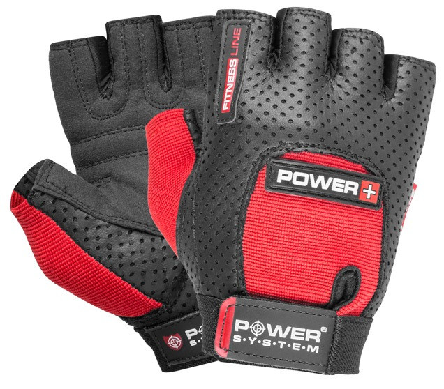 Рукавички для фітнесу та важкої атлетики Power System Power Plus PS-2500 Black/Red L