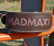 Пояс для важкої атлетики MadMax MFB-246 Full leather шкіряний Chocolate brown M, фото 4