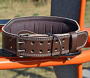 Пояс для важкої атлетики MadMax MFB-246 Full leather шкіряний Chocolate brown M, фото 7