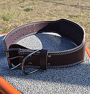 Пояс для важкої атлетики MadMax MFB-246 Full leather шкіряний Chocolate brown M, фото 8
