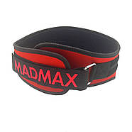 Пояс для важкої атлетики MadMax MFB-421 Simply the Best неопреновий Red M, фото 4