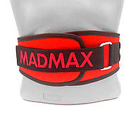 Пояс для важкої атлетики MadMax MFB-421 Simply the Best неопреновий Red M, фото 5