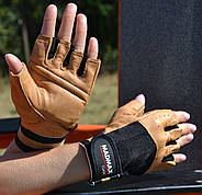 Рукавички для фітнесу MadMax MFG-248 Clasic Brown L, фото 5