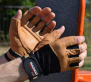 Рукавички для фітнесу MadMax MFG-248 Clasic Brown L, фото 10