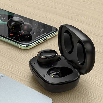 Блютуз навушники вакуумні tws bluetooth бездротові Borofone, Зручні чорні бездротові блютуз навушники