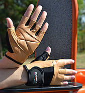 Рукавички для фітнесу MadMax MFG-444 Fitness Brown M, фото 6