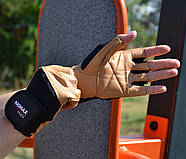 Рукавички для фітнесу MadMax MFG-444 Fitness Brown M, фото 8