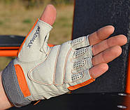 Рукавички для фітнесу MadMax MFG-850 Crazy Grey/Orange S, фото 5