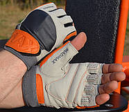 Рукавички для фітнесу MadMax MFG-850 Crazy Grey/Orange S, фото 6