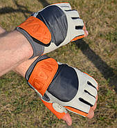 Рукавички для фітнесу MadMax MFG-850 Crazy Grey/Orange S, фото 8