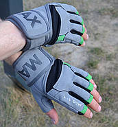 Рукавички для фітнесу MadMax MFG-860 Wild Grey/Green XL, фото 7
