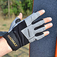 Рукавички для фітнесу MadMax MFG-871 Damasteel Grey/Black XL, фото 5