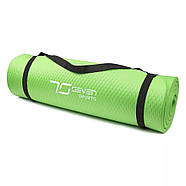Килимок для йоги та фітнесу 7SPORTS NBR Yoga Mat+ MTS-3 (180*60*1.5см.) Зелений, фото 3