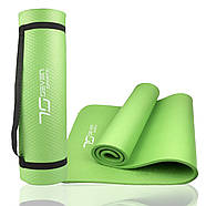 Килимок для йоги та фітнесу 7SPORTS NBR Yoga Mat+ MTS-3 (180*60*1.5см.) Зелений, фото 9