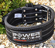 Пояс для пауерліфтингу Power System PS-3800 PowerLifting шкіряний Black XL від 86 до 106 см, фото 6