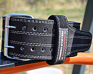 Пояс для пауерліфтингу Power System PS-3800 PowerLifting шкіряний Black XL від 86 до 106 см, фото 9