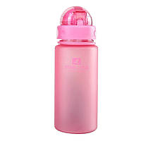 Бутылка для воды CASNO 400 мл MX-5028 More Love Розовая с соломинкой