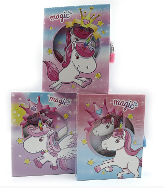 Блокнот з замком 16*12см. в коробці Unicorn DSCN2416, фото 2