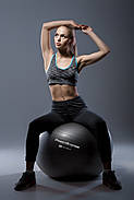 М'яч для фітнесу (фітбол) Power System PS-4013 Ø75 cm PRO Gymball Black, фото 5