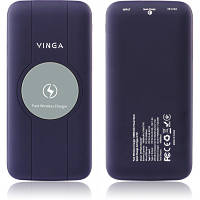 Батарея універсальна Vinga 10000 mAh Wireless QC3.0 PD soft touch purple (BTPB3510WLROP), фото 6