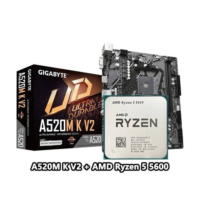 Комплект Gigabyte A520M K V2 + AMD Ryzen 5 5600 (ID#2044778339), цена: 8000 ₴, купить на Prom.ua Комплект Gigabyte A520M K V2 + AMD Ryzen 5 5600 (ID#2044778339), цена: 8000 ₴, купить на Prom.ua