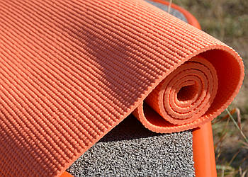 Розпродаж - Килимок для йоги та фітнесу Power System PS-4014 PVC Fitness-Yoga Mat Orange (173x61x0.6)