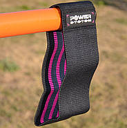 Тканева гумка для фітнесу та спорту Power System PS-4091 Booty Band LVL 1 Black/Pink (d_64 см. 18-23кг.), фото 6