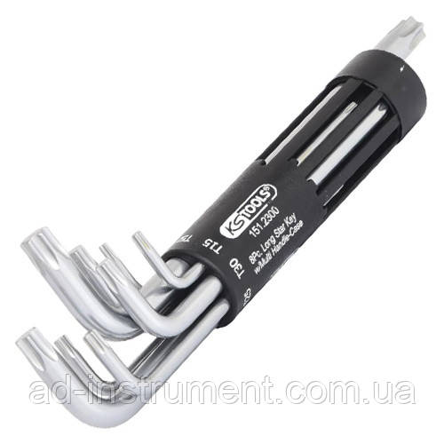 Комплект Г-подібних ключів TORX, 8 од. T10-T50. 151.2300 KS Tools