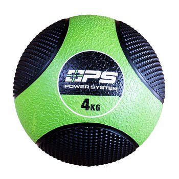 Медбол Power System PS-4134 Medicine Ball 4кг. Black/Green