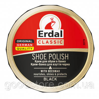 Крем для взуття Erdal Shoe Polish in tin Black Чорний 75 мл (4001499160707)