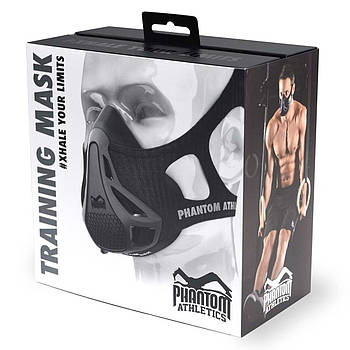 Маска для тренування дихання Phantom Training Mask Black L ( від 100 кг )