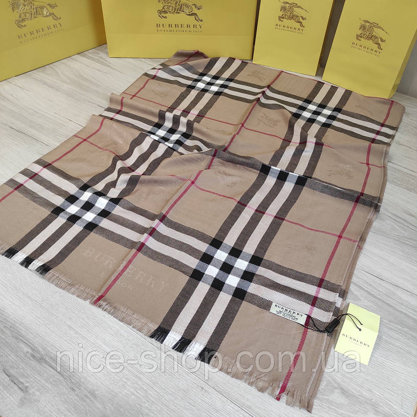 Палантин Burberry мокко, фото 1