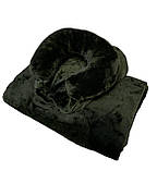 Плюшевий набір: чохол, плед і подушка ''Підкова'' на кушетку для масажу, колір: бутилочний, смарагдовий, фото 5