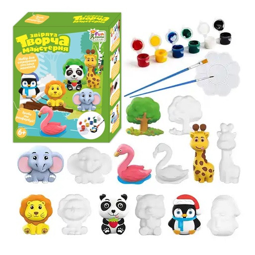 Набір для творчості "Гіпсові фігури з магнітом "Звірята" арт. 44184, фото 1