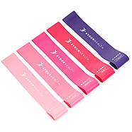 Фітнес резинки набір із 5шт. 4yourhealth Mini Band Fitness 2662 (від 1 до 20кг.) рожевий, фото 4