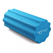 Масажний ролик 7SPORTS профільований YOGA Roller EVA RO3-45 синій (45*15см.), фото 6