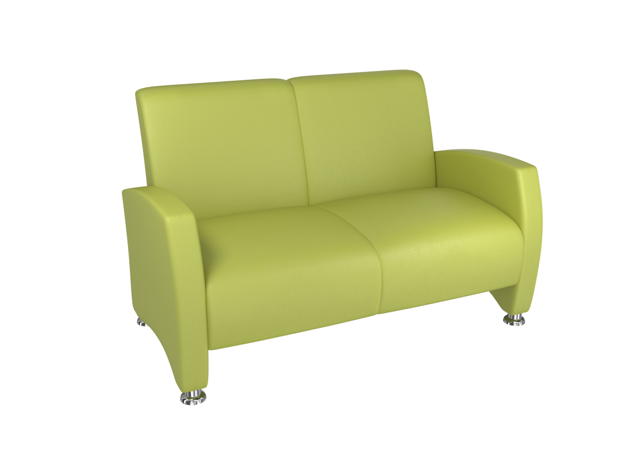 Офісний диван Pearl | Перлина Двомісний салатовий, екошкіра (Колір S06), фото 1